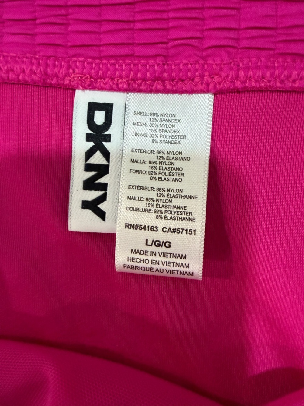 NWT DKNY Hot Pink Textured Underwire High-Waist Bikini Set Sz L | Pinup | Resort - Picture 7 of 8